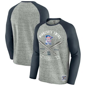 MLB ���W���[���[�O �����Y ����T�V���c ����T �g�b�v�X �~�l�\�^�E�c�C���YMinnesota Twins Darius Rucker Collection byFanatics Raw Edge Raglan Long Sleeve Baseball T-Shirt