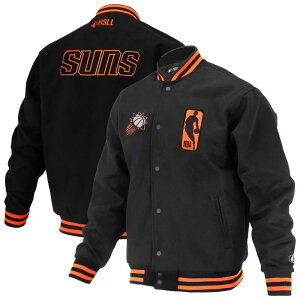 �y���������z NBA ���j�Z�b�N�X �����Y ���f�B�[�X �X�^�W���� �o�[�V�e�B�W���P�b�g �A�E�^�[ FISLL �t�B�X�� �t�F�j�b�N�X�E�T���Y Phoenix Suns FISLL Unisex Logoman Shadow Collection Full-Snap Varsity Jacket
