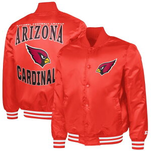 �y���������z NFL �A���t�g �����Y �X�^�W���� �A�E�^�[ �W���P�b�g �W�����p�[ G-III Sports by Carl Banks �A���]�i�E�J�[�W�i���X �J�[�f�B�i���X Arizona Cardinals Adaptive Team Graphic Satin Full-Snap Varsity Ja