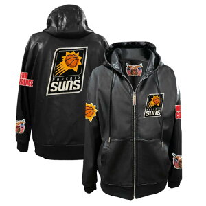 �y���������z NBA �����Y �p�[�J�[ �t�[�f�B�[ �����g�b�v�X �W�b�v�A�b�v�p�[�J�[ �W�F�t�E�n�~���g�� Jeff Hamilton �t�F�j�b�N�X�E�T���Y Phoenix Suns Vegan Leather Full-Zip Hoodie
