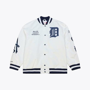 Mitchell & Ness �~�b�`�F���A���h�l�X MLB �����Y �y�� ���C�g�E�F�C�g �X�^�W���� �o�[�V�e�B�W���P�b�g �A�E�^�[ �W�����p�[ �f�g���C�g�E�^�C�K�[�X Detroit Tigers Cooperstown Collection Lightweight Satin 