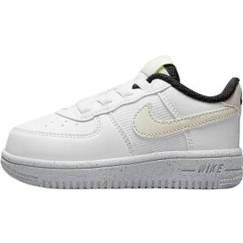 【送料無料+割引クーポン】【ベビー・キッズ（-16.0cm）】 ナイキ Nike Force 1 Crater Next Nature Shoes（White/Volt/Black） 男の子用スニーカー 子供靴 出産祝い