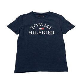【送料無料+ポイント5倍+割引クーポン】 TOMMY HILFIGER トミーヒルフィガー 6-7歳用サイズ 男の子用ESSENTIAL LOGO Tシャツ（Navy）ロゴ半袖Tシャツ ベビー・キッズトップス
