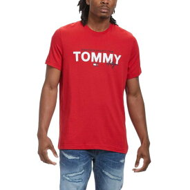 【送料無料+ポイント5倍+割引クーポン】 TOMMY HILFIGER トミーヒルフィガー メンズサイズ Men's Logo T-shirt（Red/Mahogany） 09T3954 ロゴTシャツ トップス