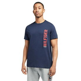 【送料無料+ポイント5倍+割引クーポン】 TOMMY HILFIGER トミーヒルフィガー メンズサイズ Men's Logo T-shirt（Dark Navy） 09T3956 ロゴTシャツ トップス