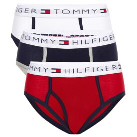 【ニコニコ割引対象】【送料無料】 TOMMY HILFIGER トミーヒルフィガー 4-18歳用サイズ 男の子用ブリーフパンツ3枚セット（White/Navy/Red）下着 肌着 アンダーウェア セット商品 ギフト プレゼント