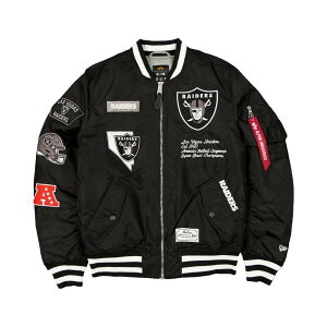 NFL �A���t�g ���X�x�K�X�E���C�_�[�X �����Y MA-1 �W���P�b�g New Era �j���[�G�� Alpha Industries �A���t�@�C���_�X�g���[�Y LAS VEGAS RAIDERS X ALPHA X NEW ERA MA-1 BOMBER JACKET ��������