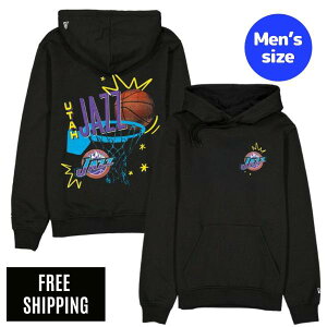 NBA ���^�E�W���Y �����Y �p�[�J�[ �����g�b�v�X New Era �j���[�G�� Utah Jazz Hardwood Classics 90s Hoodie ��������