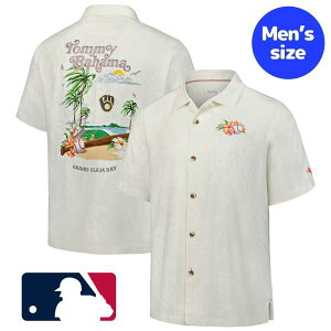 �y���������z MLB���� ���W���[���[�O�I�t�B�V���� Tommy Bahama �g�~�[�o�n�} �����Y �|���V���c �ݕt���V���c �A���n�V���c �����g�b�v�X �~���E�H�[�L�[�E�u�����[�Y Milwaukee Brewers Grand Slam Bay