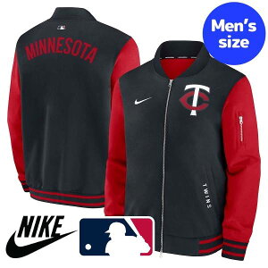 【送料無料】 NIKE ナイキ MLB公式 メジャーリーグオフィシャル メンズ ボンバージャケット MA-1 トラックジャケット ジャージ アウター ミネソタ・ツインズMinnesota Twins Nike Authentic Collection Dugout