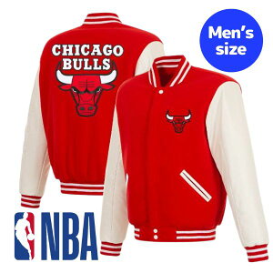 �y���������z NBA���� JH Design �����Y �A�E�^�[ �X�^�W���� �o�[�V�e�B�W���P�b�g �V�J�S�E�u���Y Chicago Bulls Reversible Faux Leather Sleeves Varsity Jacket