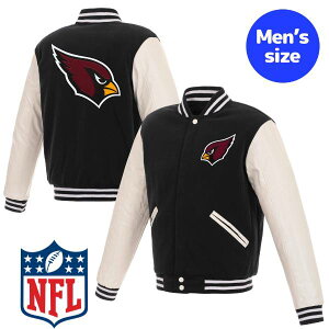 �y���������z NFL���� �����Y �A�E�^�[ �X�^�W���� �o�[�V�e�B�W���P�b�g �A���t�g �A���]�i�E�J�[�W�i���X �J�[�f�B�i���X Arizona Cardinals Faux Leather Sleeves Varsity Jacket