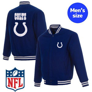 yz NFL Y AE^[ X^W o[VuWPbg o[VeBWPbg Wp[ Atg CfBAi|XERc Indianapolis Colts Reversible Wool Jacket