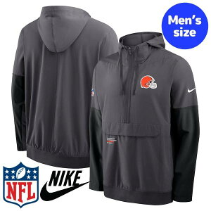 yz NFL Atg Y AE^[ EBhu[J[ WPbg Wp[ iCL Nike N[uhEuEY Cleveland Browns Nike Sideline Anorak Half-Zip Hoodie Jacket