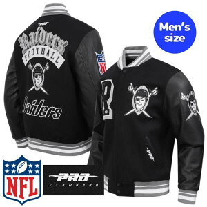 yz NFL Ki Y AE^[ X^W WPbg Wp[ vX^_[h Pro Standard XxKXEC_[X LAS VEGAS RAIDERS BEST OF MEN'S RIB WOOL VARSITY JACKET
