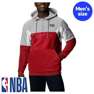 �y���������z NBA���� �I�t�B�V�����A�C�e�� �����Y �p�[�J�[ �t�[�f�B�[ �g���[�i�[ �����g�b�v�X Columbia �R�����r�A �f�g���C�g�E�s�X�g���Y Detroit Pistons Lodge Quarter-Zip Hoodie