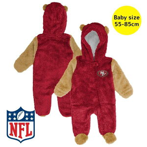 【送料無料】 NFL公式 Outerstuff アウタースタッフ ベビー用モコモコフリースフード付き防寒カバーオール 子供用アウタージャケット サンフランシスコ・49ers San Francisco 49ers Stay Napping Fleece Bunti
