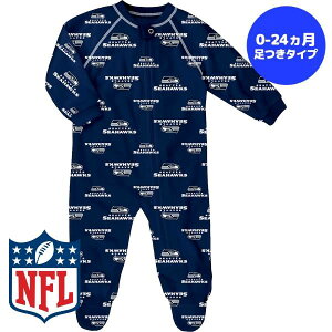 yzy0-4ΗpTCYz NFL xr[ELbYTCY Jo[I[ p[X oYj Outerstuff AE^[X^bt VAgEV[z[NX Seattle Seahawks Allover Print Raglan Full-Zip Sleeper