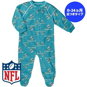 yzy0-4ΗpTCYz NFL xr[ELbYTCY Jo[I[ p[X oYj Outerstuff AE^[X^bt }CA~EhtBY Miami Dolphins Allover Print Raglan Full-Zip Sleeper