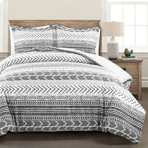 �y���������z ���{�����׃u�����h Lush Decor ���b�V���E�f�R�[�� Hygge Geo �|���z�c�J�o�[�Z�b�g�iBlack & White�j �z�c�J�o�[ �ӂƂ�J�o�[ ���J�o�[ �͗l�ւ� �Q��