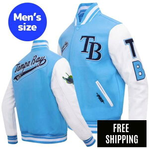 Pro Standard �v���X�^���_�[�h MLB �����Y �A�E�^�[ �o�[�V�e�B�W���P�b�g �X�^�W���� �^���p�x�C�E���C�Y TAMPA BAY RAYS SCRIPT TAIL VARSITY