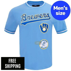 Pro Standard �v���X�^���_�[�h MLB ���W���[���[�O �����Y T�V���c �����g�b�v�X �~���E�H�[�L�[�E�u�������[�Y MILWAUKEE BREWERS RETRO CLASSIC TOP T-SHIRT