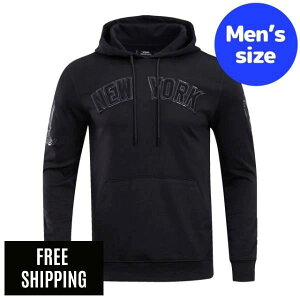�y���������z Pro Standard �v���X�^���_�[�h MLB ���W���[���[�O �����Y �p�[�J�[ �t�[�f�B�[ �����g�b�v�X �j���[���[�N�E�����L�[�X NEW YORK YANKEES TRIPLE BLACK LOGO HOODIE