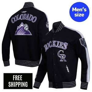�y���������z Pro Standard �v���X�^���_�[�h MLB ���W���[���[�O �����Y �A�E�^�[ �X�^�W���� �o�[�V�e�B�W���P�b�g �W�����p�[ �R�����h�E���b�L�[�Y COLORADO ROCKIES CURRENT LOGO PRO GAME DAY DOUBLE KNIT J