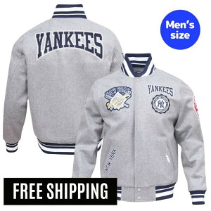 �y���������z MLB ���K�i �����Y �A�E�^�[ �X�^�W���� �W���P�b�g �j���[���[�N�E�����L�[�X �W���b�W NEW YORK YANKEES CREST EMBLEM RIB WOOL VARSITY JACKET �v���X�^���_�[�h Pro Standard