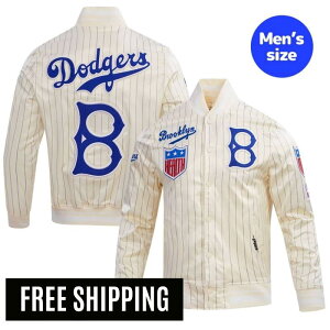 �y���������z MLB ���K�i �����Y �A�E�^�[ �X�^�W���� �T�e���W���P�b�g �i�C�����W�����p�[ �u���b�N�����E�h�W���[�X ��J�ĕ� �R�{�R�L ���X�ؘN�� BROOKLYN DODGERS PINSTRIPE RETRO CLASSIC MEN'S RIB S