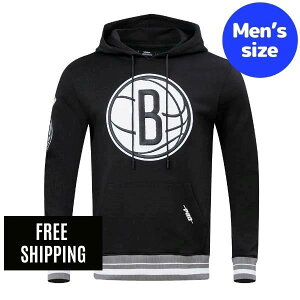 �y���������z Pro Standard �v���X�^���_�[�h NBA �����Y �p�[�J�[ �����g�b�v�X �t�[�f�B�[ �g���[�i�[ �u���b�N�����E�l�b�c BROOKLYN NETS RETRO CLASSIC HOODIE