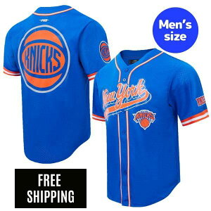 �y���������z NBA �A�C�e�� �����Y �W���[�W ���j�t�H�[���g�b�v �����g�b�v�X T�V���c Pro Standard �v���X�^���_�[�h �j���[���[�N�E�j�b�N�X NEW YORK KNICKS SCRIPT TAIL MEN'S MESH BUTTON DOWN SHIRT
