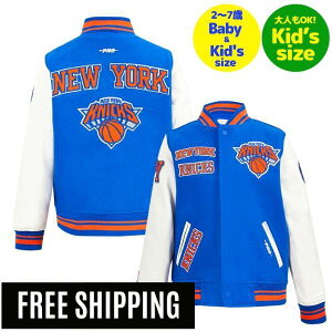 �y���������z NBA �L�b�Y�p�A�E�^�[ �q���p�X�^�W���� ���[�X�T�C�Y�W���P�b�g �o�[�V�e�B�W���P�b�g �v���X�^���_�[�h Pro Standard �j���[���[�N�E�j�b�N�X NEW YORK KNICKS RETRO CLASSIC BOYS RIB WOOL VA