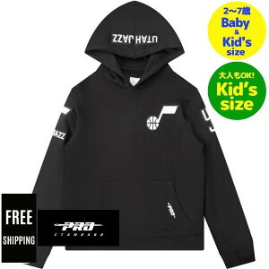 �y���������z NBA �A�C�e�� �L�b�Y�p�p�[�J�[ �q���p�����g�b�v�X ���[�X �g���[�i�[ Pro Standard �v���X�^���_�[�h ���^�E�W���Y UTAH JAZZ CLASSIC BOYS PULLOVER HOODIE