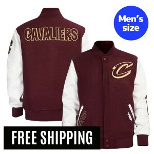 Pro Standard �v���X�^���_�[�h NBA ���K�i �����Y �X�^�W���� �W���P�b�g �A�E�^�[ �W�����p�[ �N���[�u�����h�E�L���o���A�[�Y CLEVELAND CAVALIERS CLASSIC MEN'S WOOL VARSITY JACKET �y���������z