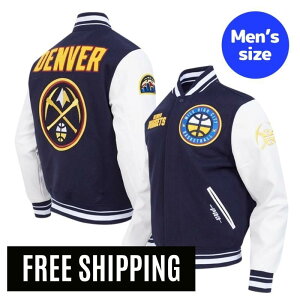 Pro Standard �v���X�^���_�[�h NBA ���K�i �����Y �X�^�W���� �W���P�b�g �A�E�^�[ �W�����p�[ �f���o�[�E�i�Q�b�c ��R���E���L�b�` DENVER NUGGETS RETRO CLASSIC MEN'S RIB WOOL VARSITY JACKET �y���������z