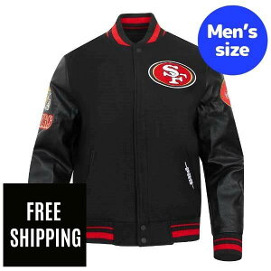 �y���������z Pro Standard �v���X�^���_�[�h NFL �A���t�g �����Y �A�E�^�[ �o�[�V�e�B�W���P�b�g �X�^�W���� �W�����p�[ �T���t�����V�X�R�E49ers SAN FRANCISCO 49ERS OLD ENGLISH RIB WOOL VARSITY JACKET