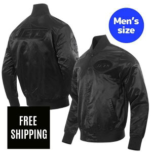 �y���������z Pro Standard �v���X�^���_�[�h NFL �����Y �A�E�^�[ �i�C�����W���P�b�g �o�[�V�e�B�W���P�b�g �X�^�W���� �A���t�g �j���[���[�N�E�W�F�b�c NEW YORK JETS TRIPLE BLACK SATIN JACKET