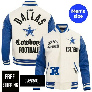 �y���������z NFL ���K�i �����Y �A�E�^�[ �X�^�W���� �W���P�b�g �_���X�E�J�E�{�[�C�Y DALLAS COWBOYS MODERN ORIGINALS MEN'S RIB WOOL VARSITY JACKET �v���X�^���_�[�h Pro Standard