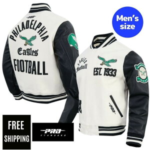 �y���������z NFL ���K�i �����Y �A�E�^�[ �X�^�W���� �W���P�b�g �t�B���f���t�B�A�E�C�[�O���X PHILADELPHIA EAGLES MODERN ORIGINALS MEN'S RIB WOOL VARSITY JACKET �v���X�^���_�[�h Pro Standard