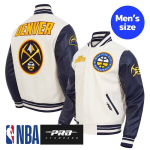 Pro Standard �v���X�^���_�[�h NBA���� ���K�i �����Y �X�^�W���� �W���P�b�g �A�E�^�[ �W�����p�[ �f���o�[�E�i�Q�b�c ��R���E���L�b�` DENVER NUGGETS RETRO CLASSIC MEN'S RIB WOOL VARSITY JACKET �y��������