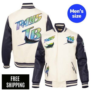 Pro Standard �v���X�^���_�[�h MLB �����Y �A�E�^�[ �X�^�W���� �W���P�b�g �^���p�x�C�E�f�r�����C�Y TAMPA DEVIL RAYS RETRO CLASSIC RIB WOOL VARSITY JACKET ��������