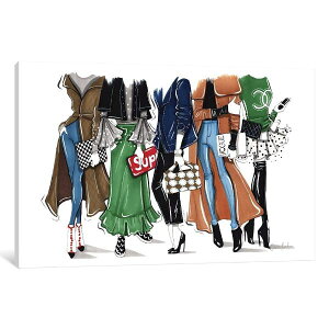 【送料無料】 米国発のお洒落なオマージュアート Fashion Row シュプリーム Supreme キャンバスアート インテリア 絵画 衣替え 引越し祝い 新築祝い ギフト 模様替え