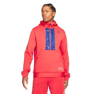 �y���������z nike �i�C�L �����Y �W���[�_�� Jordan Air Fleece Hoodie�iTrack Red/Deep Royal Blue�j �p�[�J�[ �t�[�f�B�[ �g�b�v�X
