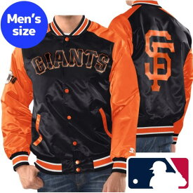 【送料無料+割引クーポン】 MLBオフィシャル メンズ スタジャン アウター サンフランシスコ・ジャイアンツ San Francisco Giants Varsity Satin Jacket