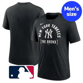 【送料無料+割引クーポン】 MLBオフィシャル ナイキ nike メンズ Tシャツ 半袖トップス Heather Black ニューヨーク・ヤンキース New York Yankees Swing Big T-Shirt