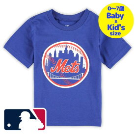 【送料無料+割引クーポン】【ベビー・キッズサイズ（0-7歳用）】 MLBオフィシャル ベビー キッズ 子供用Tシャツ 半袖トップス Royal ニューヨーク・メッツ New York Mets Team Crew T-Shirt