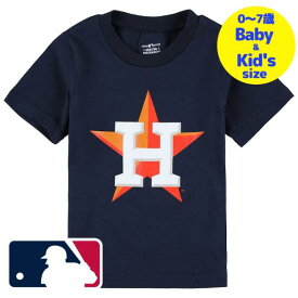 【送料無料+割引クーポン】【ベビー・キッズサイズ（0-7歳用）】 MLBオフィシャル ベビー キッズ 子供用Tシャツ 半袖トップス Navy ヒューストン・アストロズ Houston Astros Team Crew T-Shirt