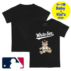 【送料無料+割引クーポン】【ベビー・キッズサイズ（0-7歳用）】 MLBオフィシャル ベビー キッズ 子供用Tシャツ 半袖トップス Black シカゴ・ホワイトソックス Chicago White Sox Teddy Boy T-Shirt