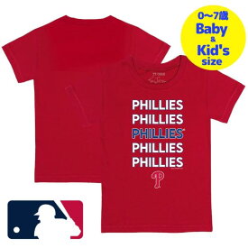 【送料無料+割引クーポン】【ベビー・キッズサイズ（0-7歳用）】 MLBオフィシャル ベビー キッズ 子供用Tシャツ 半袖トップス Red フィラデルフィア・フィリーズ Philadelphia Phillies Stacked T-Shirt